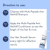 direction of use of WishCare Multi Peptide Anti Hairfall Shampoo