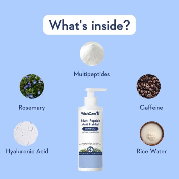 what is inside WishCare Multi Peptide Anti Hairfall Shampoo