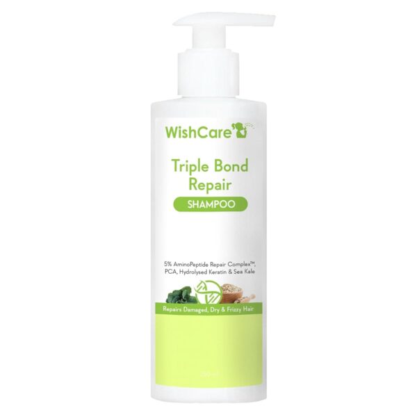 WishCare Triple Bond Repair Shampoo Bottle – 250ml UK Edition