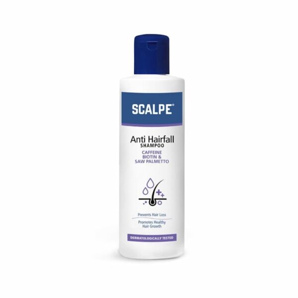 scalpe anti hairfall shampoo bottle front view