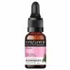 Soulflower Rosemary Essential Oil 15ml bottle for hair growth and thickening, made with organic rosemary.