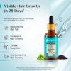 Pilgrim Advanced Hair Growth Serum with Redensyl and Anagain for visible hair growth in 28 days, featuring key benefits like reduced hair fall and improved hair density