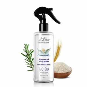 Bare Anatomy Rosemary & Rice Water Hair Growth Spray for thicker, healthier hair